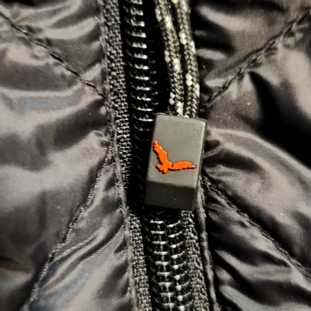 Hawke & Co Down Packable Puffer Zip Up Vest Black & Gray Men's Size Large